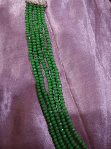Green Beaded Layered Necklace +🎁