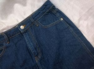 High Waisted Denim Mini Skirt