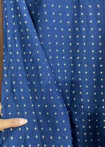 Elegant Blue Kurta with Gold Print