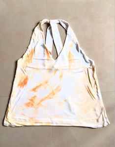 Tie-Dye Halter Neck Tank Top