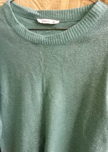 Mint Green Knit Pullover Sweater