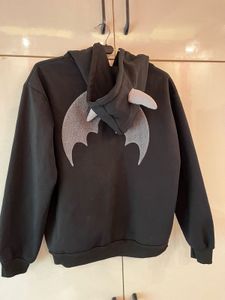 Black Bat Zip-Up Hoodie
