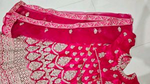 Stunning Embroidered Silk pink lehnga