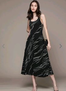 Black And White Macy's Alfani Dress Midi
