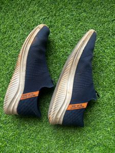 Blue Slip-On Sneakers