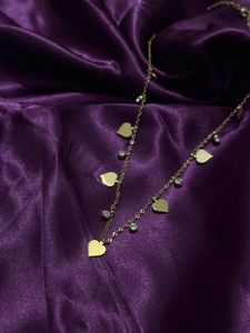 Gold Heart Charm Necklace