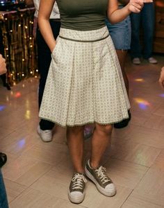 Chic A-Line Printed Midi Skirt