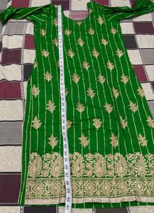 Green Embroidered Kurta