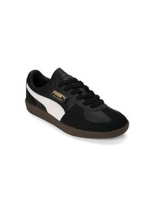 Puma Palermo Unisex Black Leather Sneakers