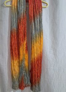 Vibrant Crinkle Scarf with Ombre Effect