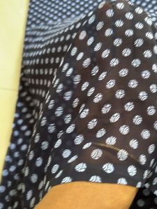 Classic Navy Polka Dot Saree