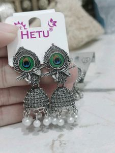 oxidised Jhumka Earrings 2ps for 200 only