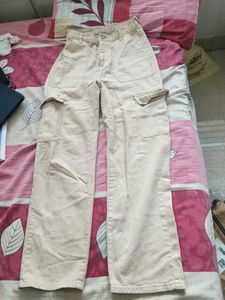 Beige Cargo Pants