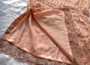 Elegant Peach Embroidered Kurta Set