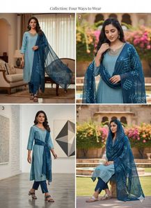 Elegant Blue Kurta Set with Dupatta