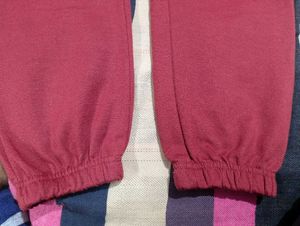 Rust Red Cotton Joggers – Unisex | Lightly Used