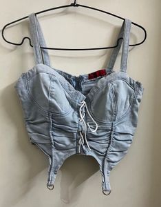 (50%Off😍) sale live Denim corset Top