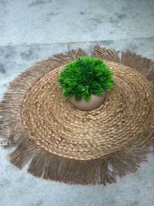 Jute Round Braided Placemat/doormat
