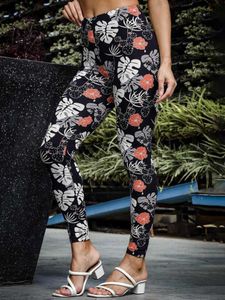 Black Printed Stretchable Legging