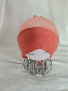 New coral Pink cris cross Hijab Cap