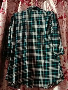 Green Plaid Button-Up Shirt