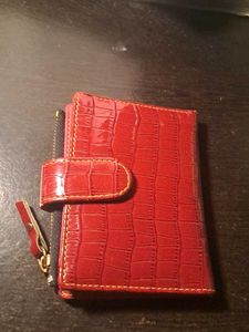 Chic Red Croc-Embossed Wallet