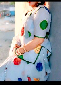 white rajputi poshak
