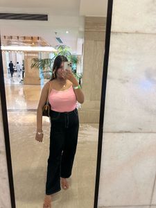 Cute Pink  Trim Tank Top