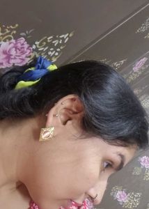 Anti Tarnish Gold Tone Diamond Shape Earrings