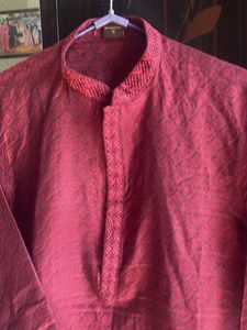 Men's Maroon Kurta