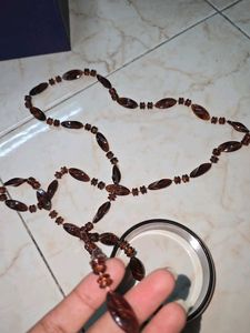 Vintage Brown Beaded Necklace &amp; Bangle