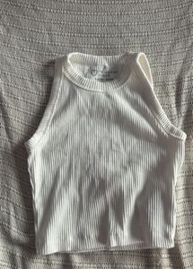 White Cropped Top