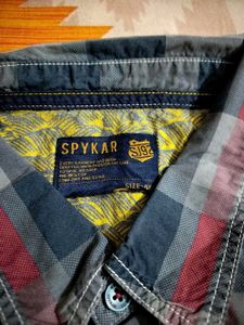 4xl Spykar Checked Formal Shirt