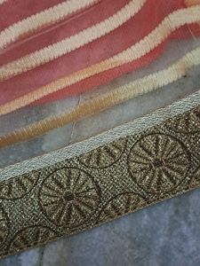 new Elegant Saree with Golden Border blou