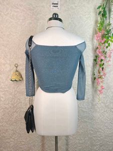 Sparkly Ruched Long Sleeve Bodysuit