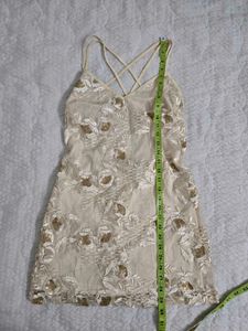 forever21 Embroidered Sheer Dress bust 32