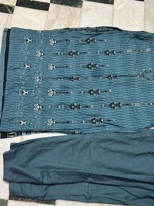 Stylish Teal Salwar Kameez Set