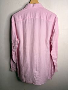 Men's Pink Long Sleeve Button-Up Shirt