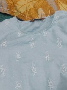 Light Blue Printed Kurta