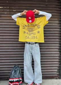 h&amp;m Yellow Los Angeles Graphic T-Shirt