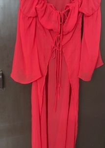 Red Flowy Dress