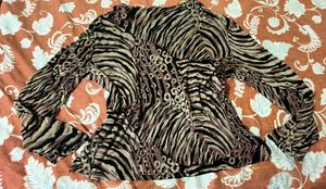 Animal Print Long Sleeve Top
