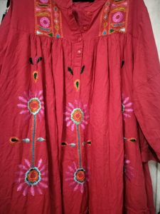 Red Embroidered dress/kurta