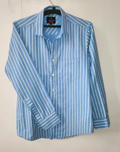 Classic Blue Striped Men's Shirt 👕