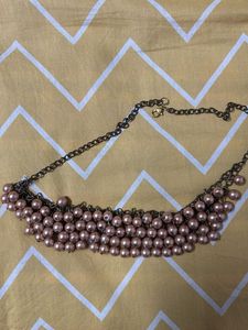 Rose Gold Pearl Choker Necklace