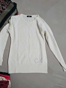 Classic White Knit Sweater