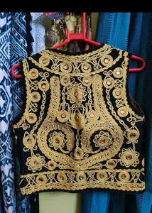 zari Mirror Work Vest