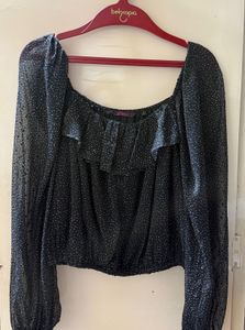 Chic Polka Dot Sheer Top