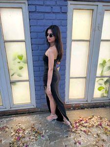 Elegant Black One-Shoulder Ruched Dress