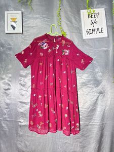 Zara Boho Floral Tiered Mini Dress